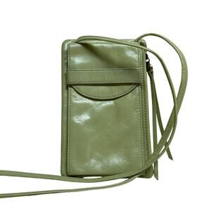 Hobo Agile Leather Crossbody Wallet Bag‎ in Green